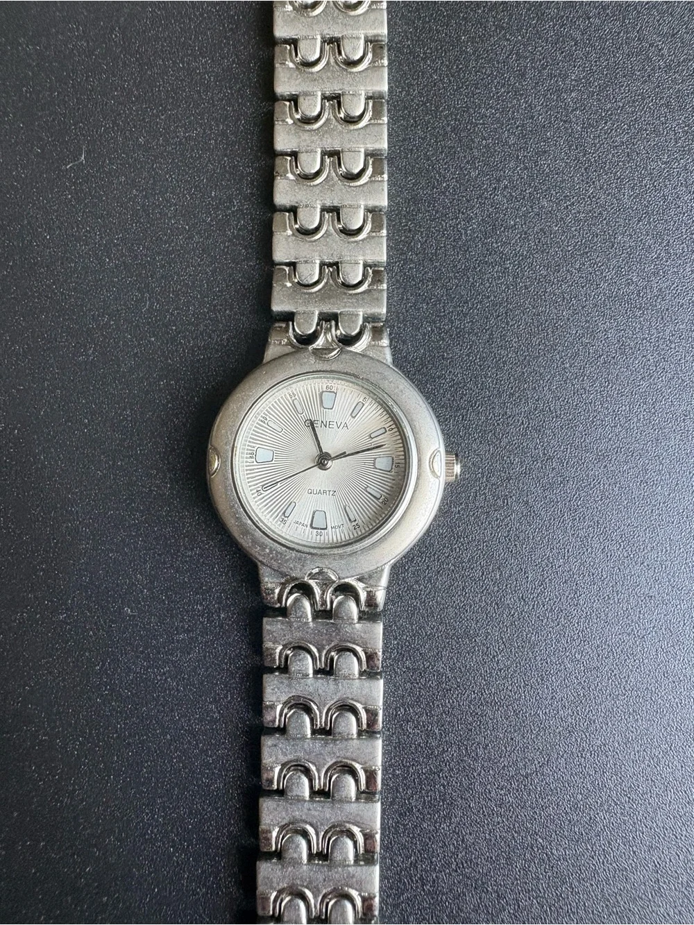 Geneva Silver Quartz Women's Bracelet Watch